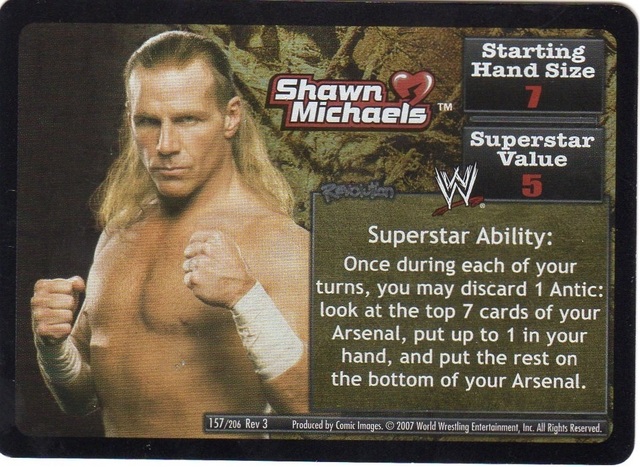 REVOLUTION Shawn Michaels Superstar Card